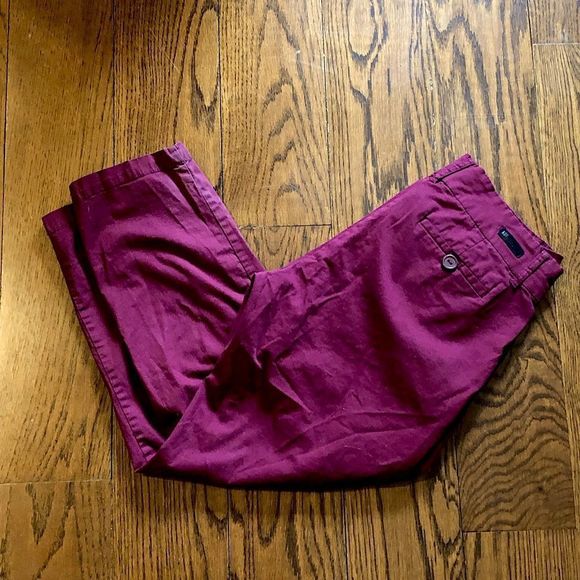 KUT FROM THE KLOTH Womens Maroon Cropped Pants Sz 8 - Picture 2 of 10